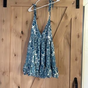 Babydoll Tie Strap Mini Dress